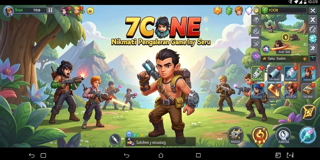 Tampilan screenshot gameplay 7CONE yang menarik dan penuh warna.