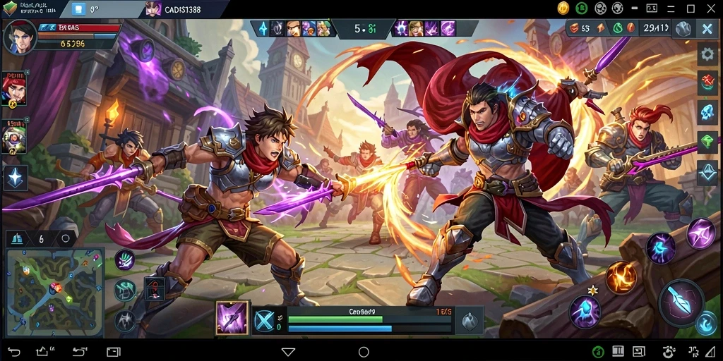 Tangkapan layar gameplay <strong>CADAS138</strong> menunjukkan pertarungan seru antara tim.