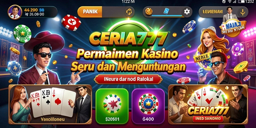 Tampilan menarik dari gameplay CERIA777 dalam kasino digital.