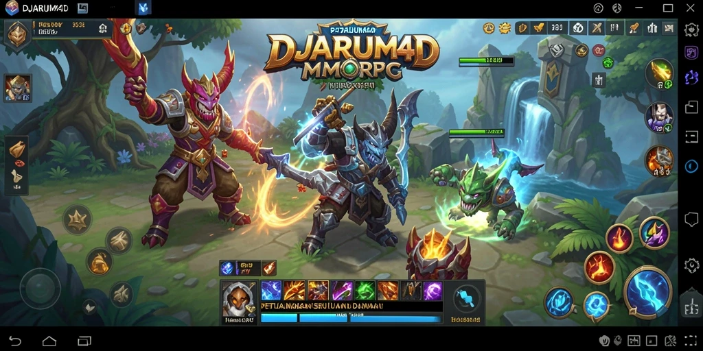 Tampilan gameplay epik dalam dunia MMORPG DJARUM4D.