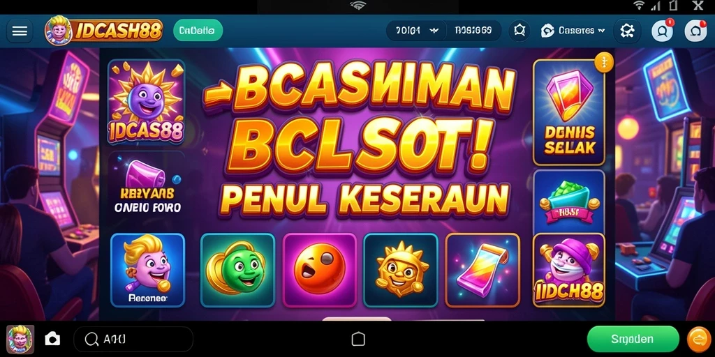 Tampilan interaktif menarik dari gameplay Slot IDCASH88.