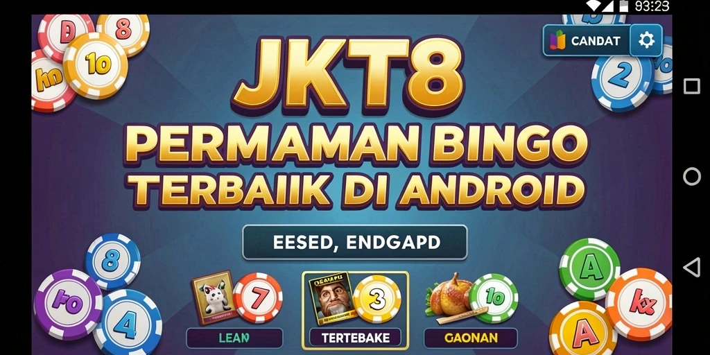 Tangkapan layar utama yang menunjukkan gameplay Bingo JKT8 yang menarik.