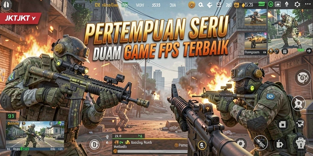 Gambaran gameplay JKTJKT dengan aksi tembak-menembak yang intens.