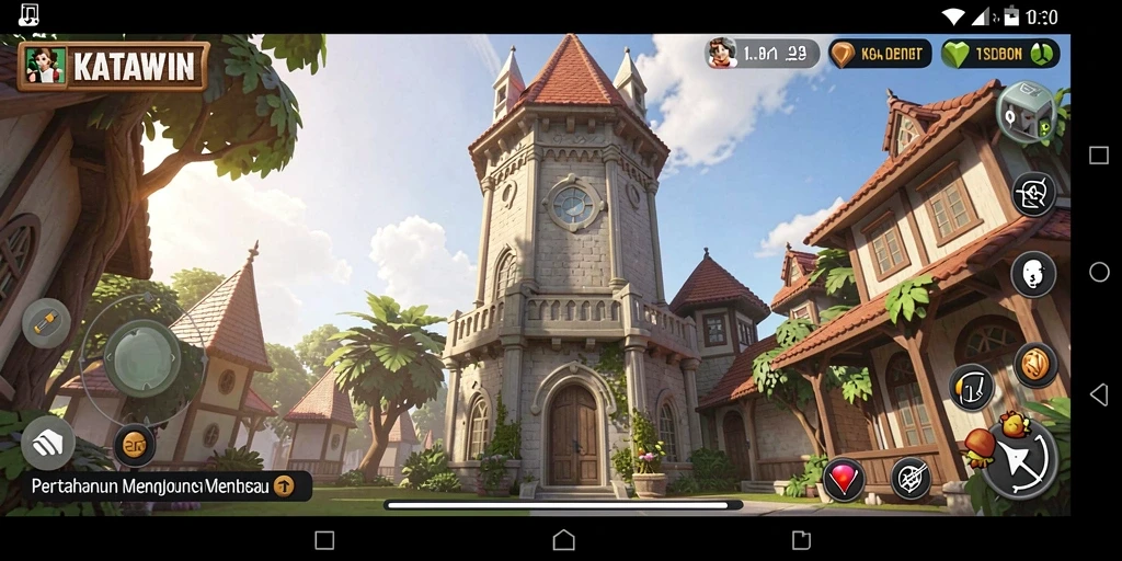 Gameplay menara pertahanan yang mendebarkan di KATAWIN.