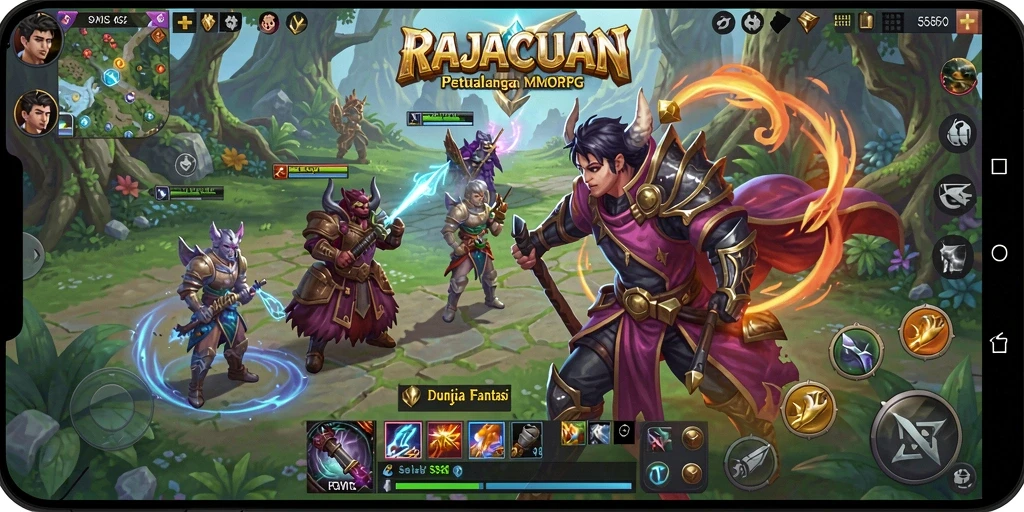 Gameplay seru dan interaksi sosial di dunia fantasi RAJACUAN.