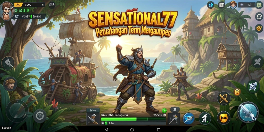 Tampilan seru gameplay SENSATIONAL77 di dunia terbuka.