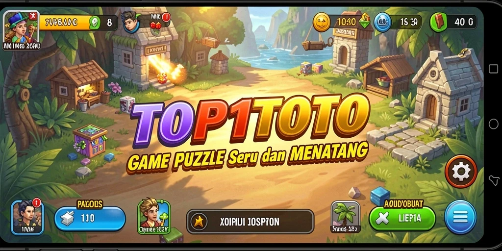 Tampilan gameplay TOP1TOTO yang menarik dan penuh teka-teki.